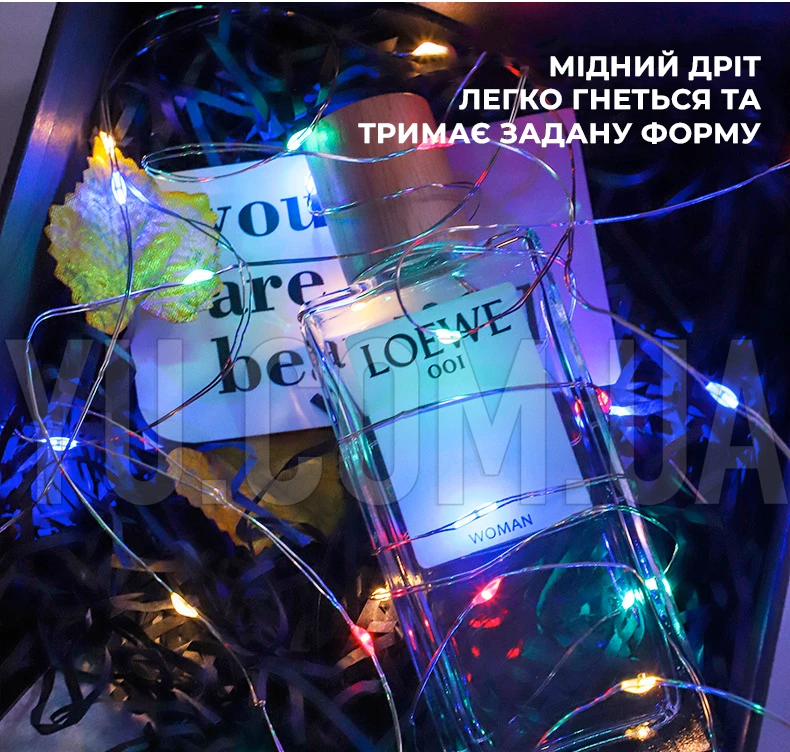 Гірлянда мідний дріт (краплі роси) B BLUE 30 Led 3 метри працює від батарейок + USB (синє світло) Гірлянда мідний дріт (краплі роси) B BLUE 30 Led 3 метри працює від батарейок + USB (синє світло)